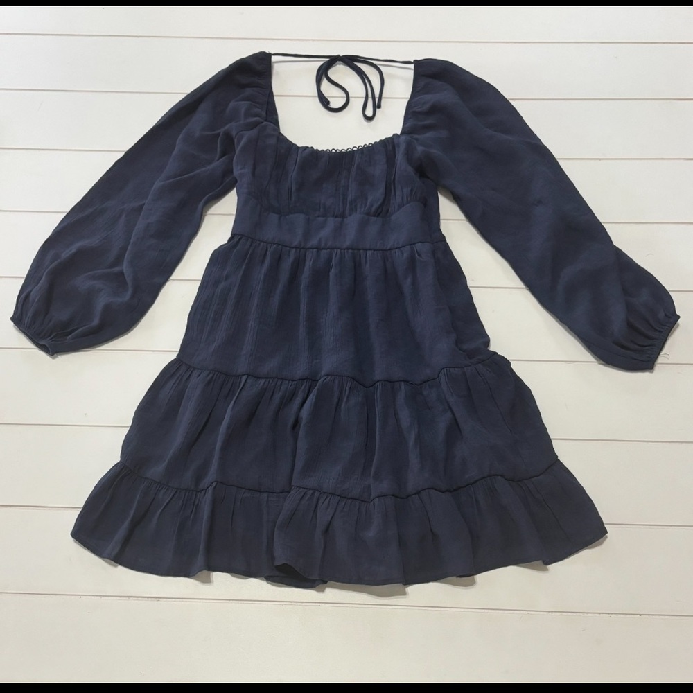 NWOT Altar'd State Blue Tiered Ruffled Mini dress size XS